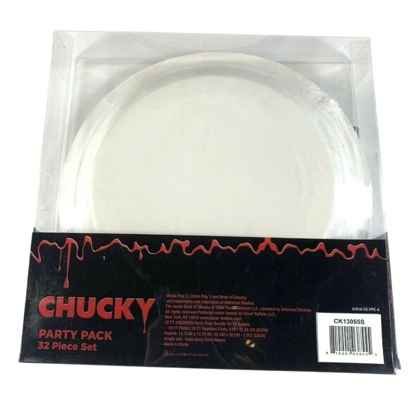 Chucky Childs Play 32 Piece Park Pack Plates Napkins Horror Movie Halloween NEW - Picture 7 of 7